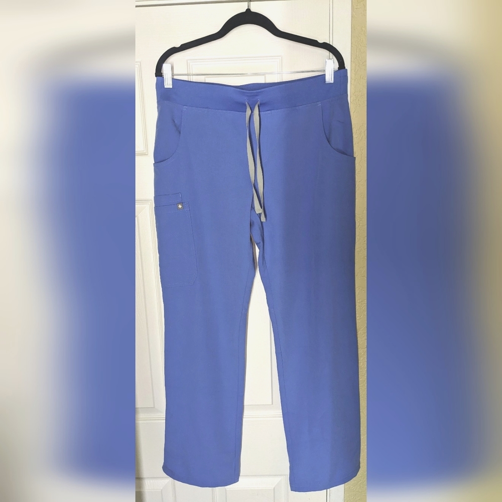 FIGS medium kade cargo scrub pants blue